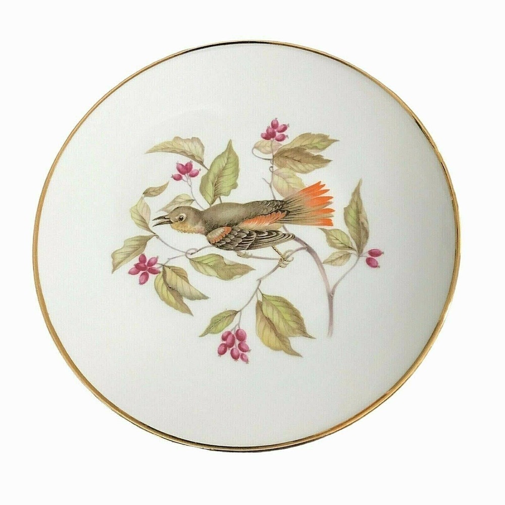 Vintage Debra Germany Bavaria Bird Plate Gold Rim Pattern 6496-51 Home Decor